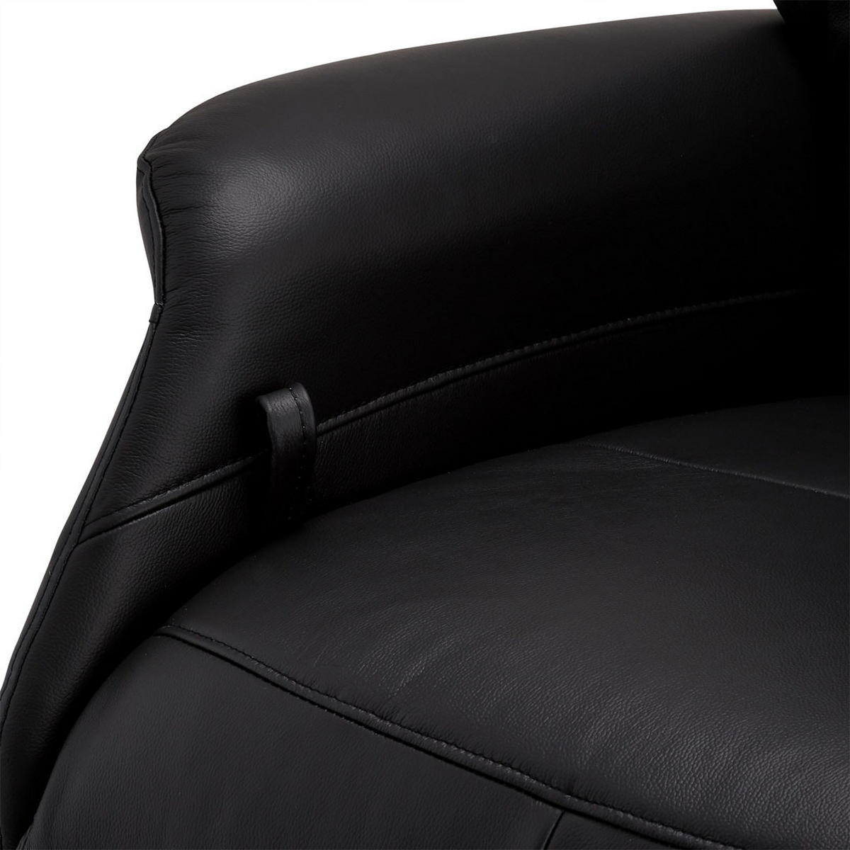 SESSEL schwarz - Schwarz, Leder/Metall (90/114/79cm) - ebuy24