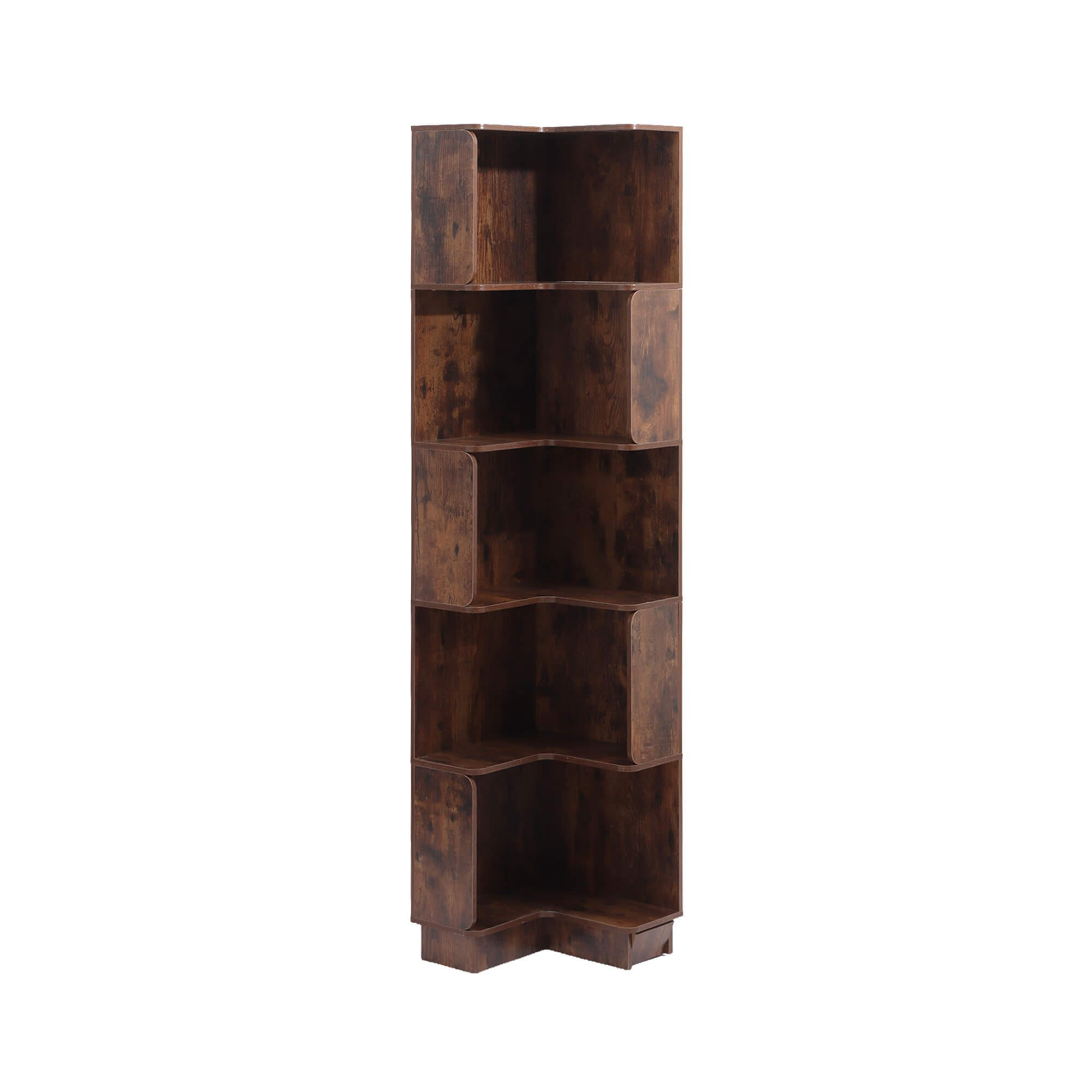 BÜCHERREGAL 6 Ablagen Dunkles Holz 38,5/37,5/175 - Dunkelbraun, Holz (39/175/38cm) - Mobili Rebecca