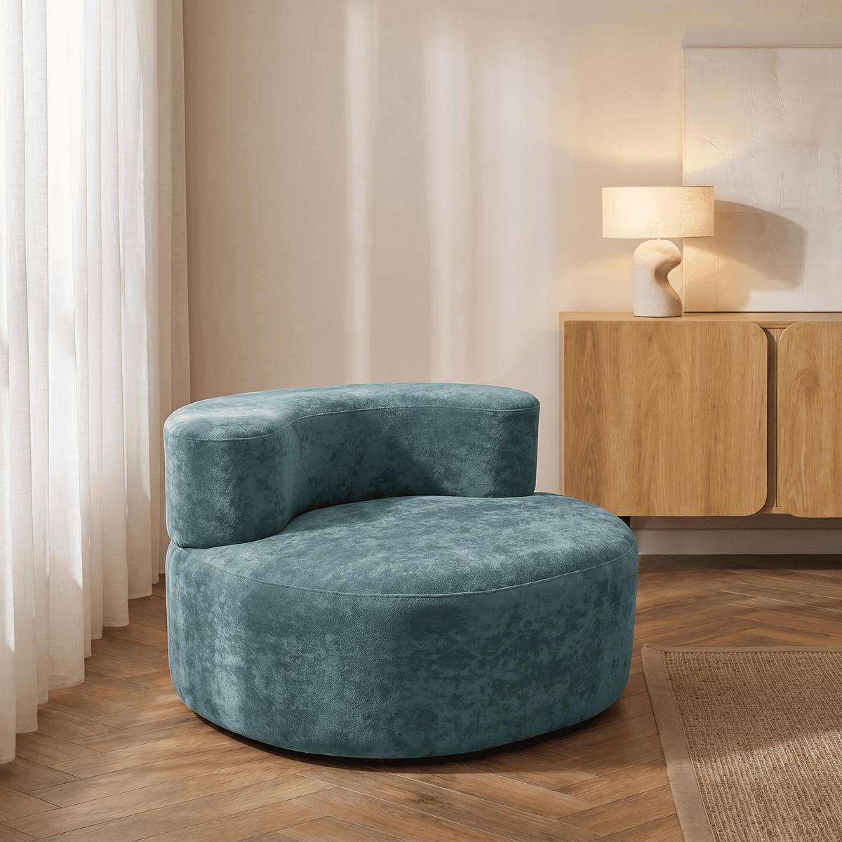 WOHNZIMMERSESSEL Milo 1-Sitzer - Salbei - Salbeigrün, Textil (110/75/102cm) - COCO Living