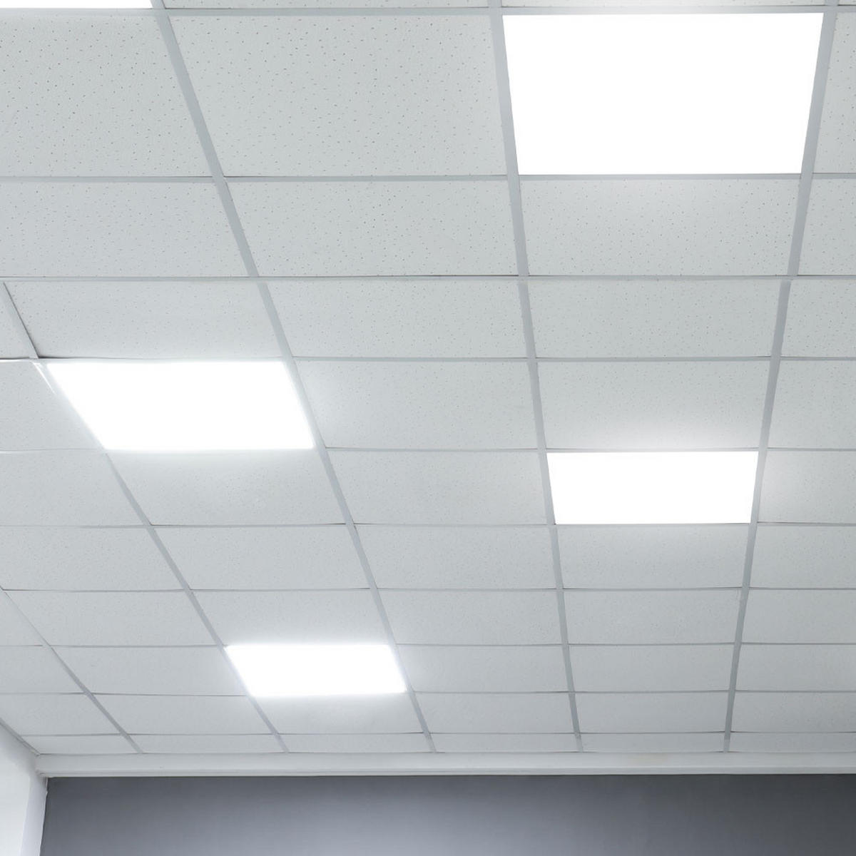 LED DECKENLEUCHTE Einbau Weiß - Weiß, Metall (59.5/59.5/3.3cm)