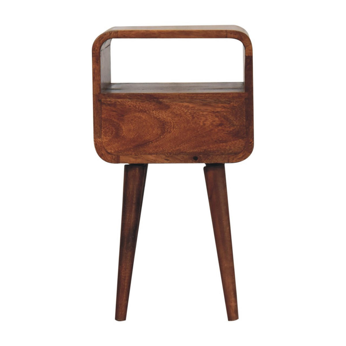 NACHTTISCH Honey-Caramel-Finish, 1 Schublade, 1 offenes Regal, Braun - Braun, Holz (30/55/30cm) - Artisan Furniture