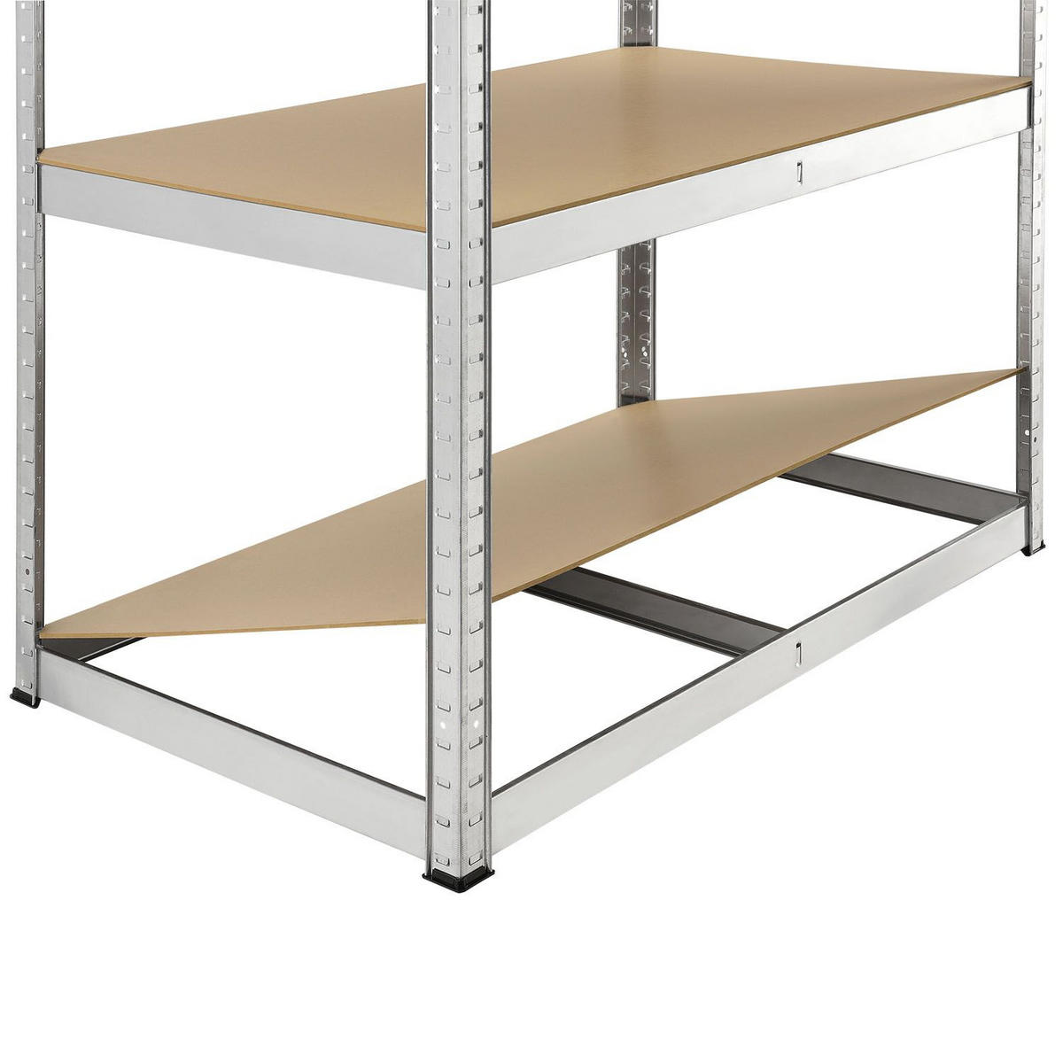 LAGERREGAL Basic verzinkt 200x100x60 cm - Silberfarben, Metall (100/200/60cm) - Juskys