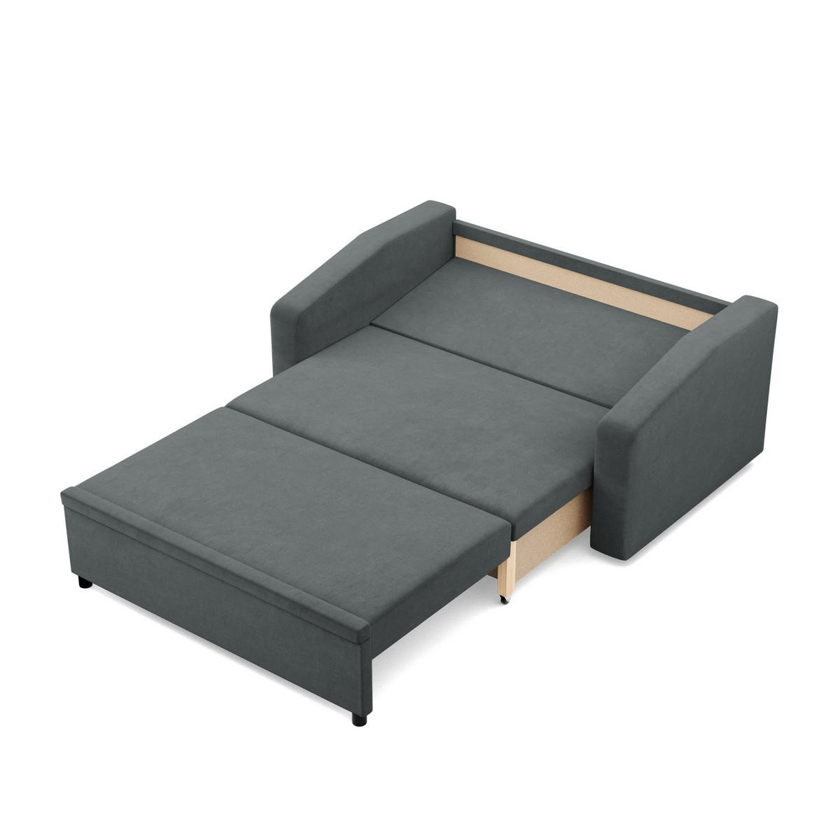 SOFA 2-SITZER MIT SCHLAFFUNKTION NEO, Dunkelgrau - Dunkelgrau, Textil (148/90/87cm)