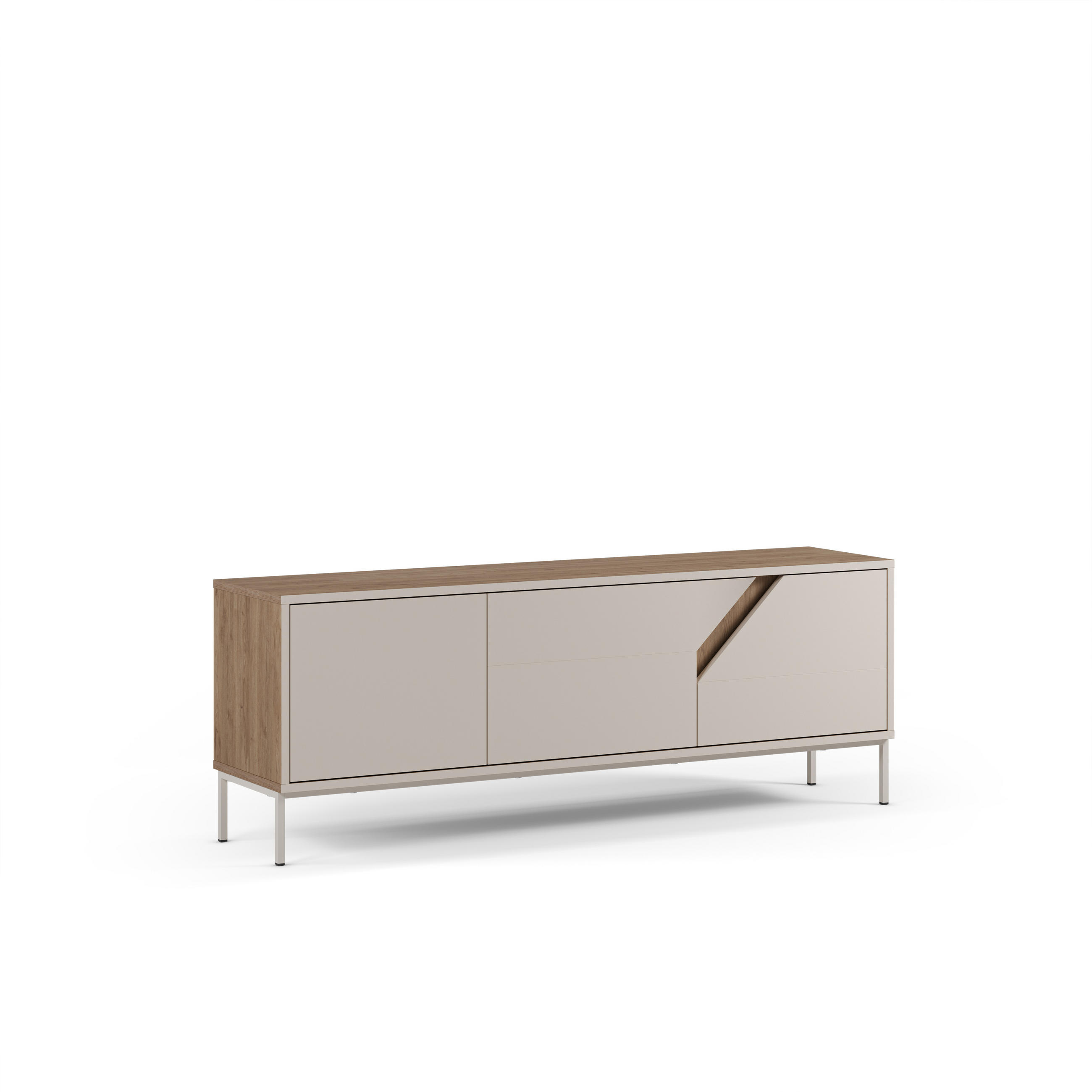 TV-STÄNDER Lilou Beige 150/35/55 cm - Beige, Holz (35/55/150cm)