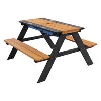 KINDERSITZGARNITUR OUTDOOR mit Spielwannen Naturbraun - Braun, Kunststoff - ML-DESIGN