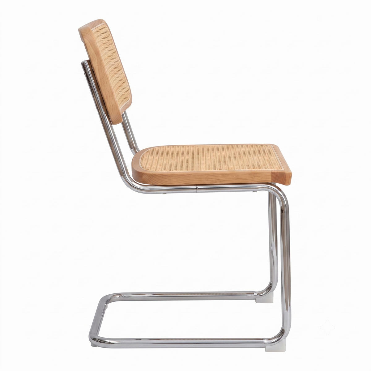 JÍDELNÍ ŽIDLE sada 2 ks pérová konstrukce, ratan, samet, chromovaný rám, vintage - přírodní, přírodní materiály (53/84.6/46.4cm) - Urban Meuble