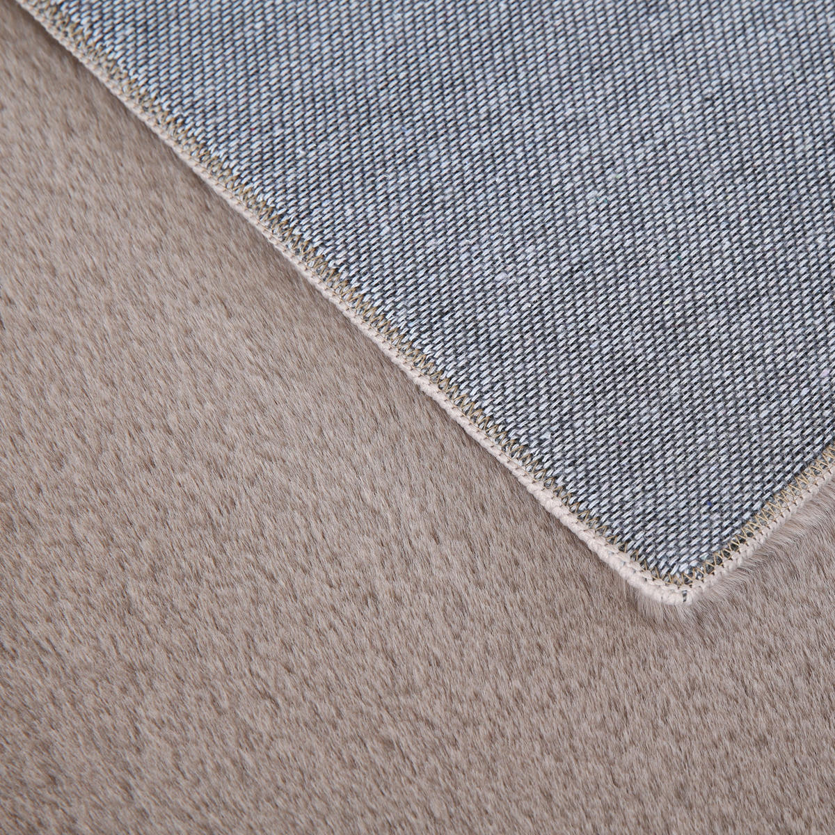 TEPPICH Wohnzimmer Einfarbig Pflegeleicht Waschbar OEKO-TEX Beige 60x110 cm Gekettelt Flur – NECKAR - Beige, Textil (60/110cm) - KADIMA DESIGN