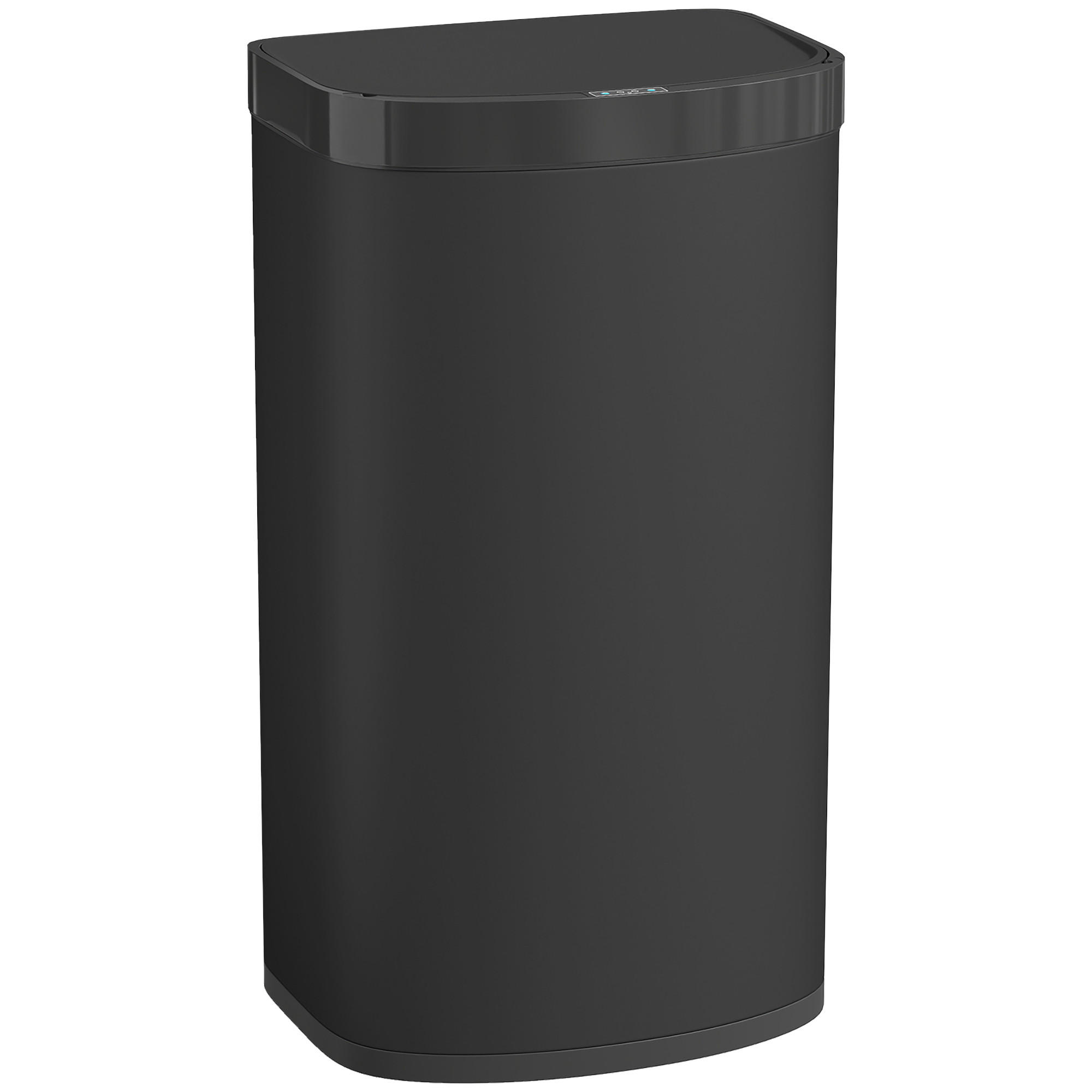 SENSOR-MÜLLEIMER Edelstahl Kunststoff Schwarz - Schwarz, Metall (28.5/69/38cm) - HOMCOM