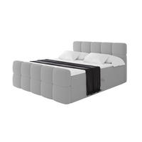 BOXBETT mit Matratze H4 - FAMA-Z - 120x200 cm Hellgrau Quelle - Hellgrau, Holzwerkstoff (120/200cm) - ALTDECOR