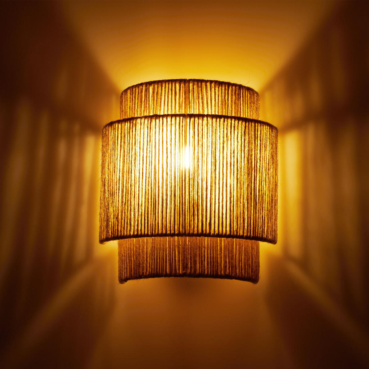 WANDLEUCHTE Lignea Lux,23 x 12 x 25,5 cm,natur - Naturfarben, Metall (23/25.5/12cm) - tectake