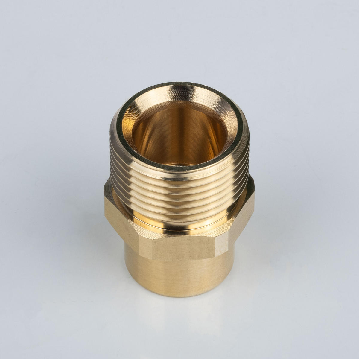 ADAPTER M22-1/4, M22x1,5 mm Außengewinde auf 1/4" Innengewinde, Stift 14 mm, Messing - Multicolor, Kunststoff/Metall (10/10/10cm)