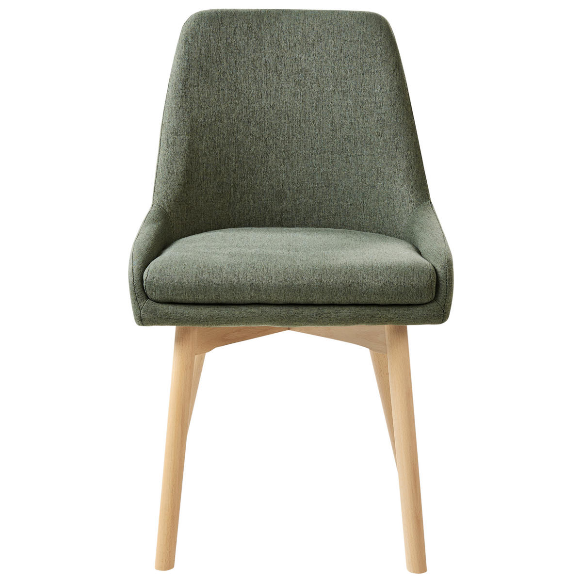 JÍDELNÍ ŽIDLE sada 2 ks Zelená Melfort - tmavě zelená/hnědá, textil (49/82/58cm) - Beliani