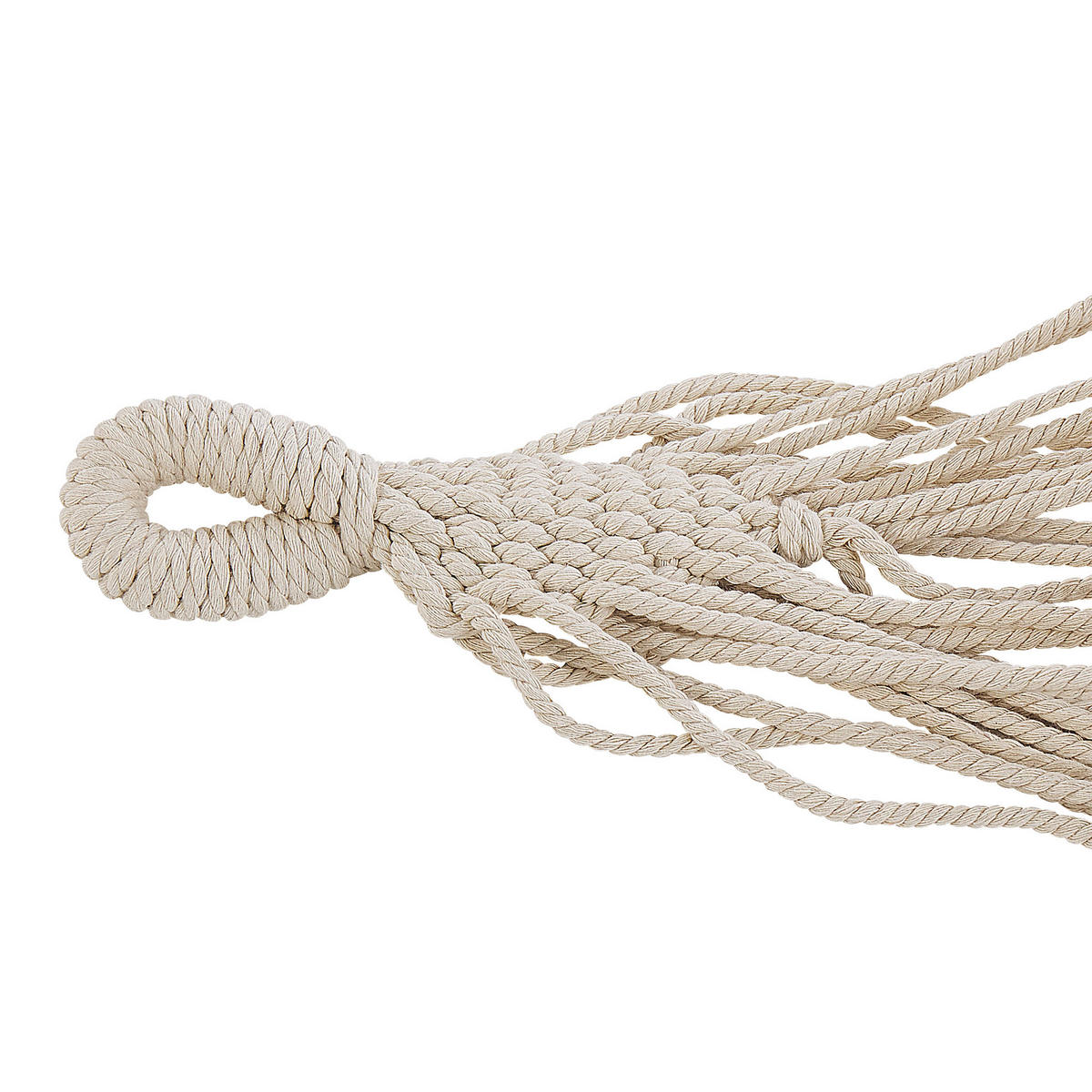 HÄNGEMATTE Baumwolle beige Rocca - Beige, Naturmaterialien (290/0.5/150cm) - Beliani