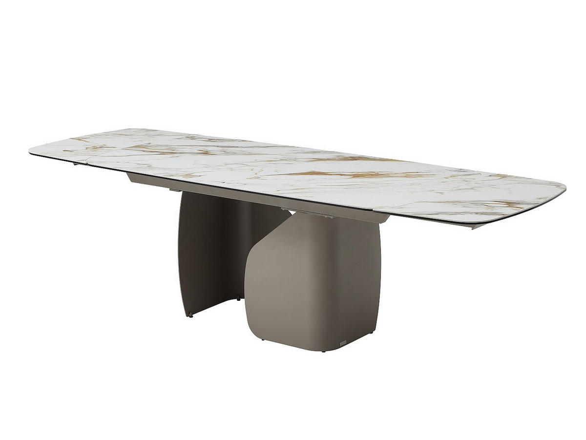 ESSTISCH - 6 Personen, 8 Personen, 10 Personen - glas - weiß Camuvo - Weiß, Glas/Keramik (90/220/75cm) - Vente-Unique