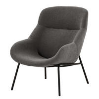 SESSEL - Dunkelgrau/Schwarz, Textil (73/102/92cm) - home24