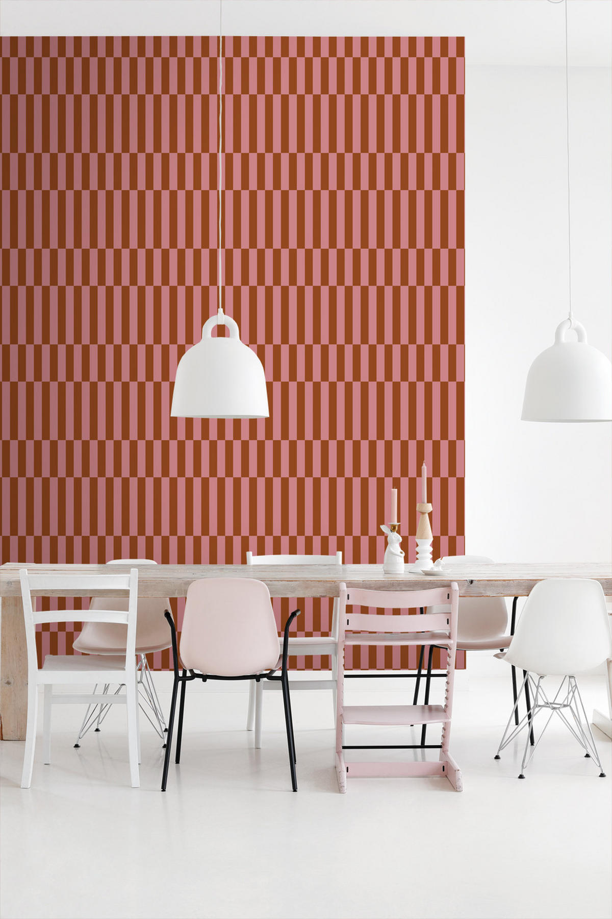 TAPETE Streifen 53 cm x 10.05 m - Terracotta, Papier (53/1000cm) - ESTAhome
