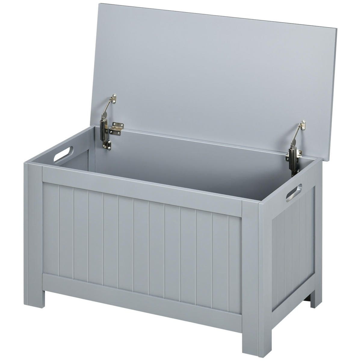 KISSENBOX DE-12548 mit Sicherheitsschanieren Grau - Grau, Holzwerkstoff (40/46/81cm) - ComfortXL