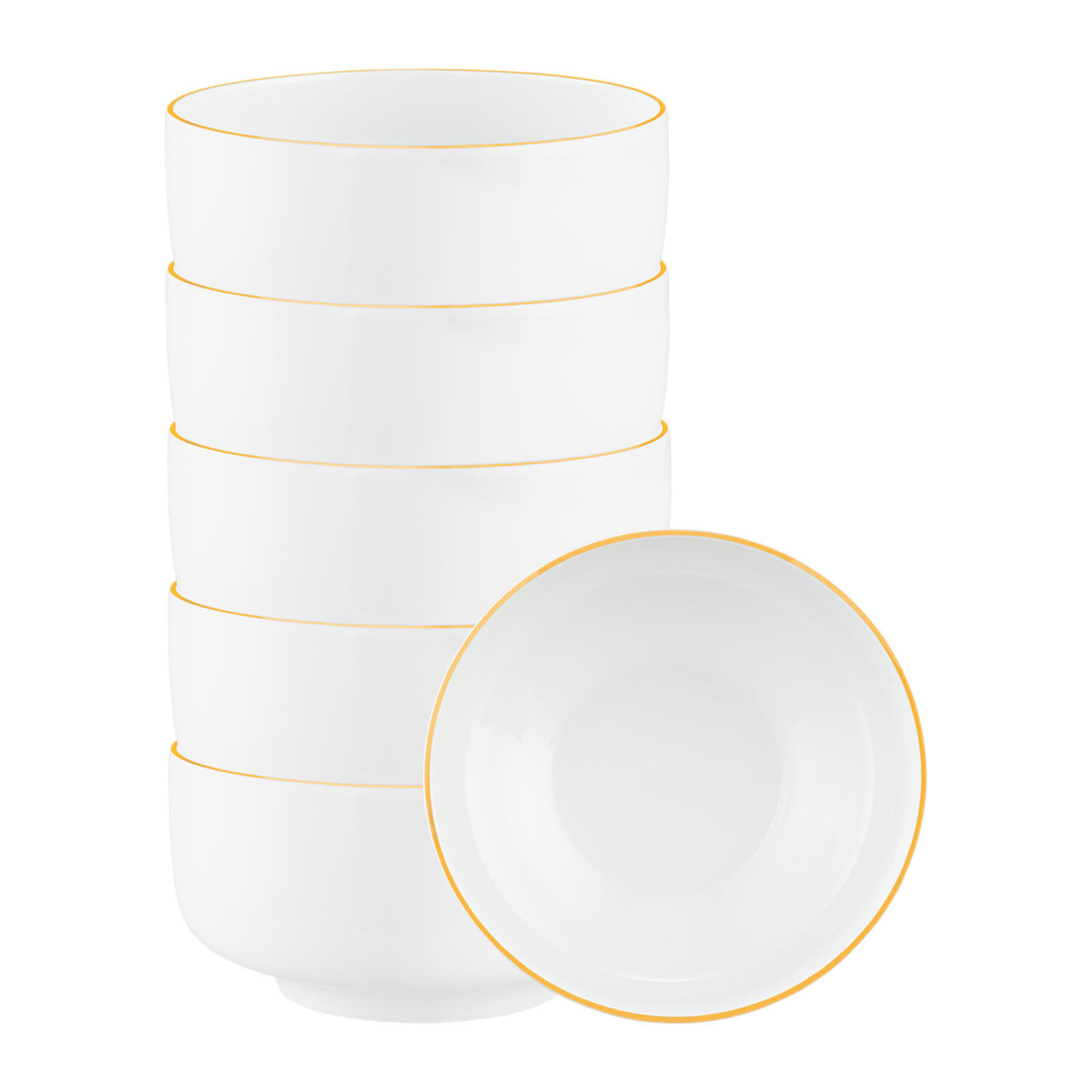 SCHÜSSELN Sento Home Pure Lines Mango Orange ø 20,3 cm 6er Set - Orange, Keramik (20.3cm) - Seltmann Weiden