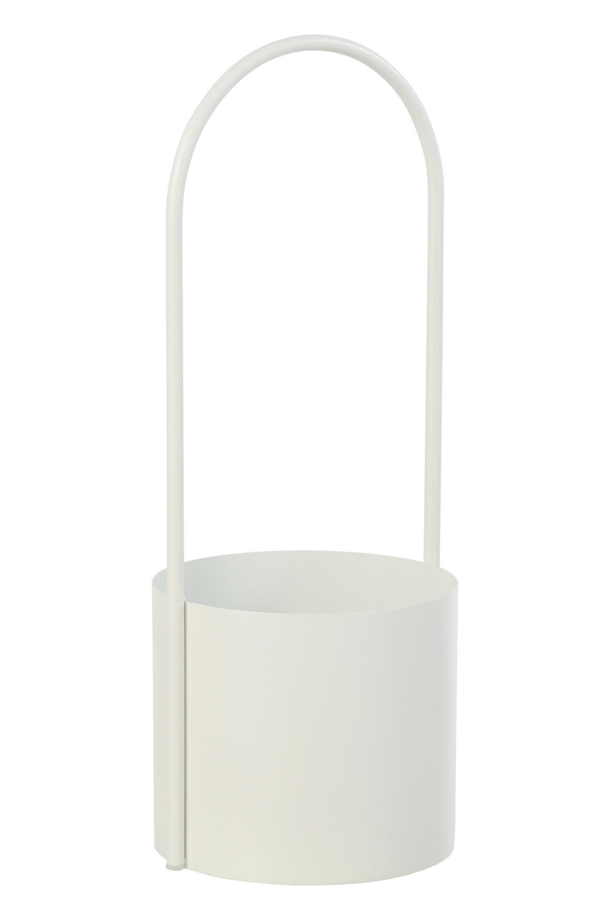 BLUMENTOPF EISEN Weiß - Weiß, Metall (18.5/48cm) - J-Line