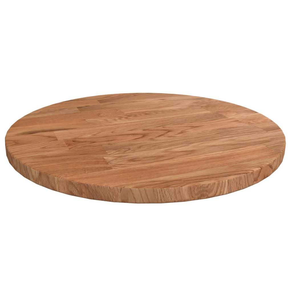 TISCHPLATTE Runde Hellbraun Ø30/1,5 Cm Behandeltes Eichenholz - Hellbraun, Holz (30/30/1.5cm) - vidaXL