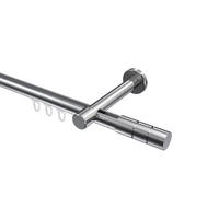 INNENLAUF-GARDINENSTANGEN-SET Prestige Elanto 540 cm (geteilt in 3 x 180 cm), 1-läufig, 20 mm Ø Chrom - Chromfarben, Metall (540cm) - INTERDECO