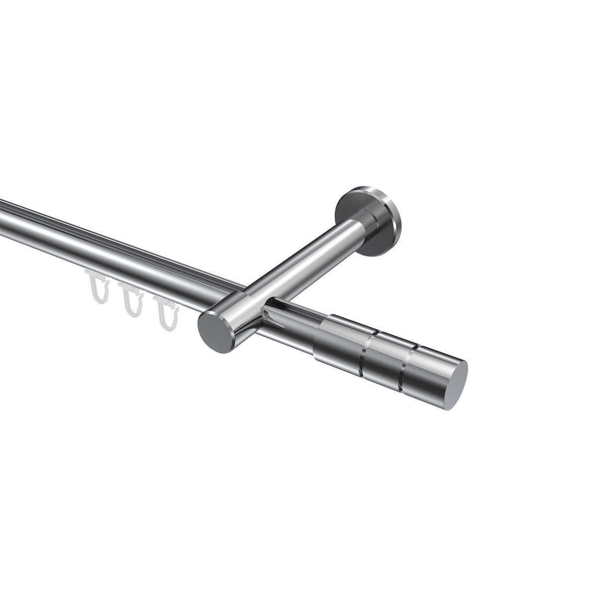 INNENLAUF-GARDINENSTANGEN-SET Prestige Elanto 540 cm (geteilt in 3 x 180 cm), 1-läufig, 20 mm Ø Chrom - Chromfarben, Metall (540cm) - INTERDECO