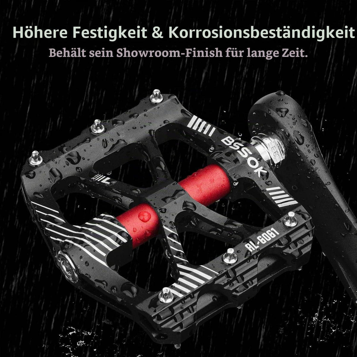 FAHRRADPEDALE Set CNC Aluminium Schwarz - Schwarz, Metall (9.7/1.5/9.7cm)