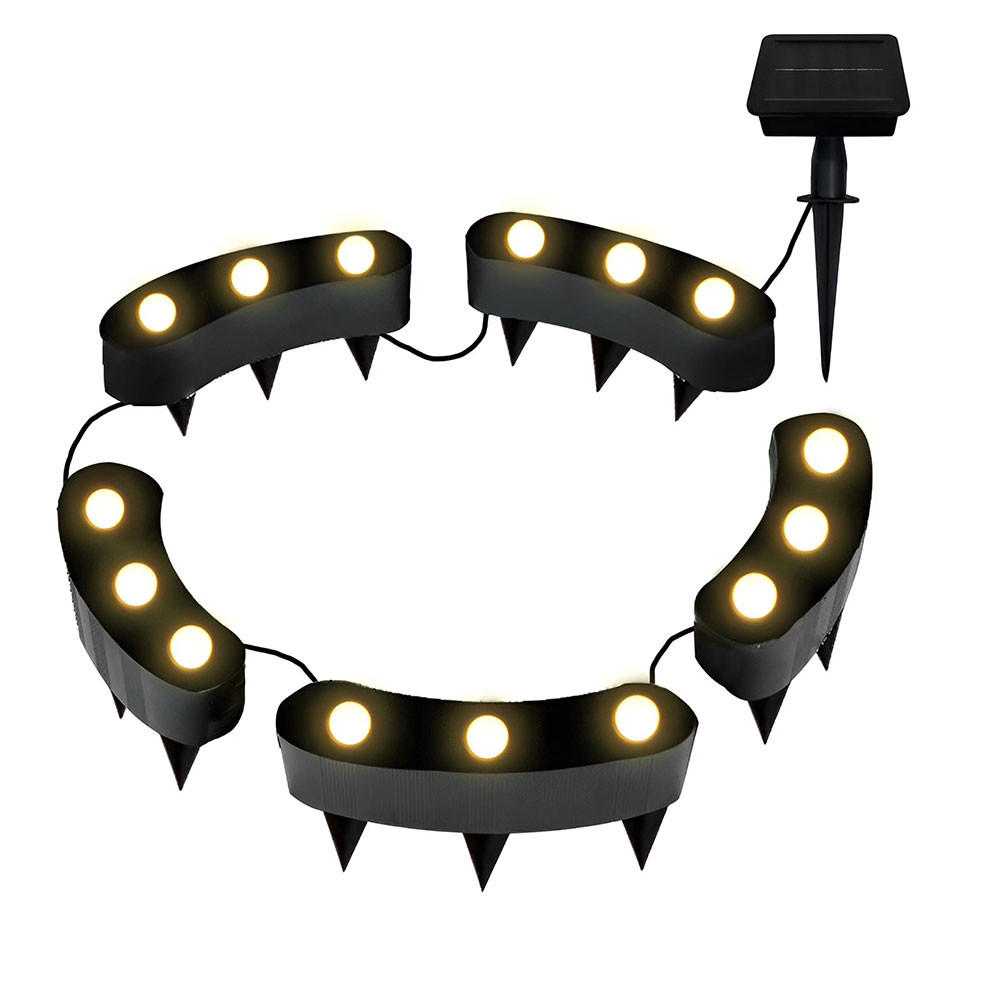 SOLAR-BLUMENTOPF-BELEUCHTUNG Polypropylen Schwarz LED - Schwarz, Kunststoff (9.5/2/5cm)