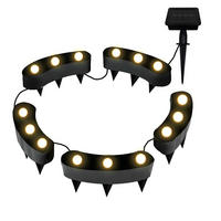 SOLAR-BLUMENTOPF-BELEUCHTUNG Polypropylen Schwarz LED - Schwarz, Kunststoff (9.5/2/5cm)