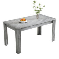 ESSTISCH 65x116x75 cm in Grau aus Spanplatte mit Holzmaserung, modern und stabil - Grau, Holzwerkstoff (65/116/75cm) - Modfu