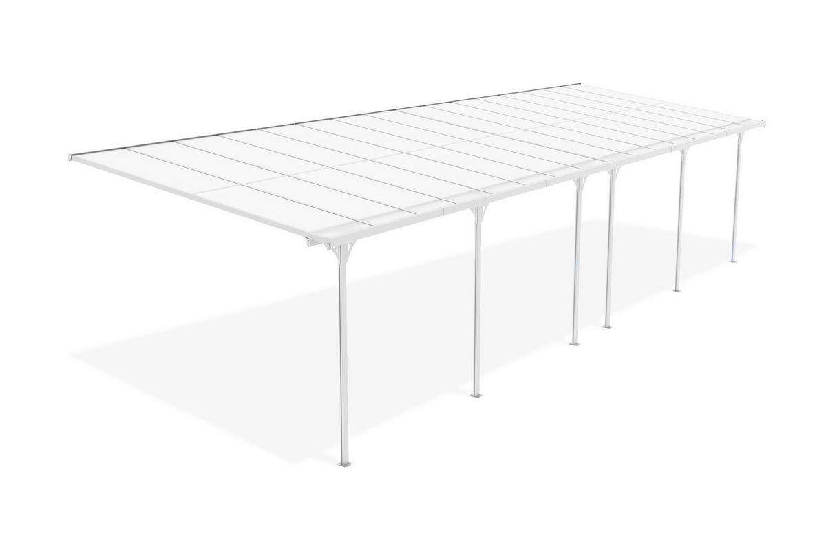 PERGOLA / CARPORT Kleo Weiß 10m x 3m - Weiß, Metall (990/270/300cm) - Cazeboo