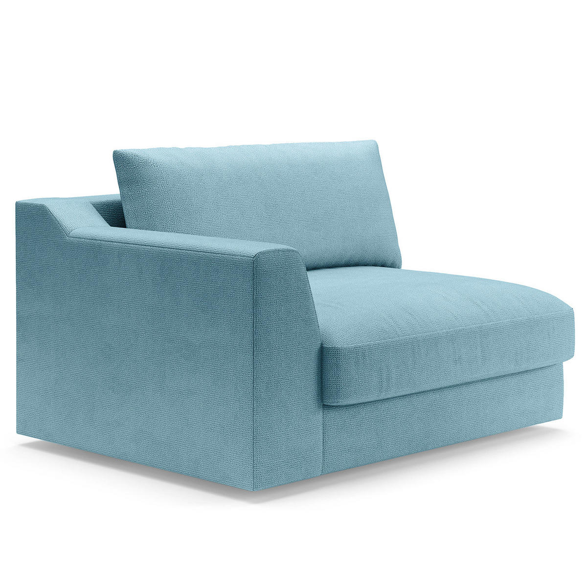 BIG-SOFA - Hellblau, Kunststoff/Textil (274/90/112cm) - home24