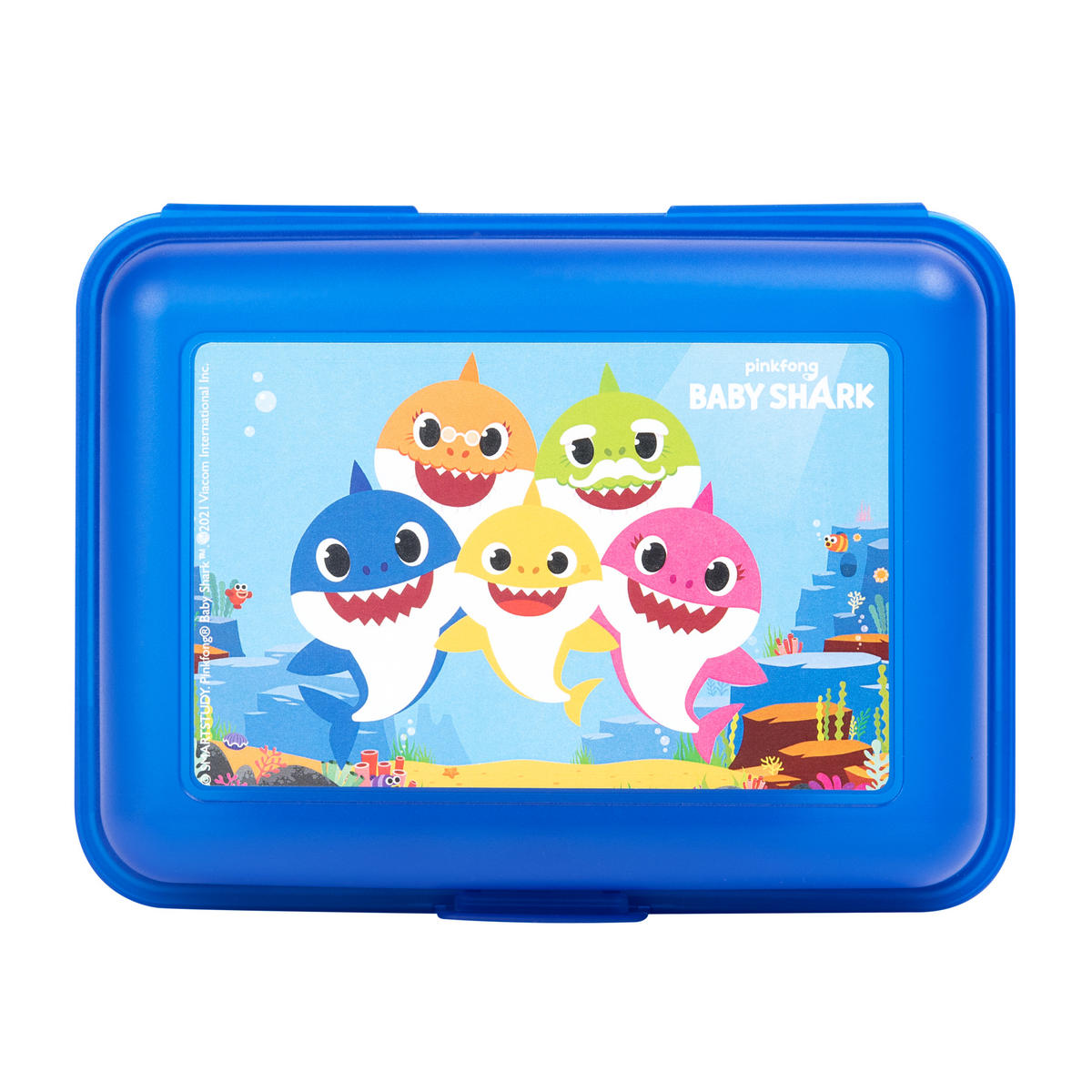 BROTDOSE Baby Shark Blau 17,5 x 12,8 x 6,9 cm - Blau, Kunststoff (17.5/6.9/12.8cm) - United Labels