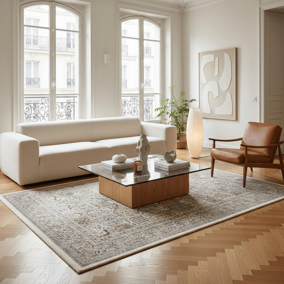 DESIGN-TEPPICH aus recycelten Fasern mehrfarbig - Multicolor, Textil (160/230cm) - AFK Living
