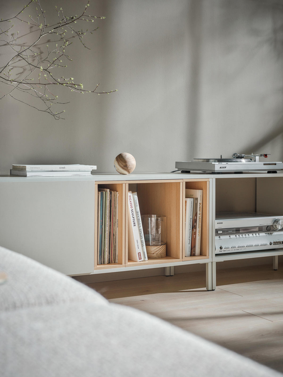 TV-ELEMENT-SET INTO - Beige, Holzwerkstoff (43.5/54/242cm) - Vox Möbel