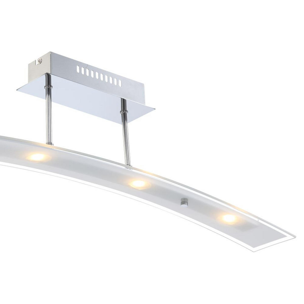 LED DECKENLEUCHTE DILAN Klar Satiniert - Klar, Glas (82/8/20cm) - Globo Lighting