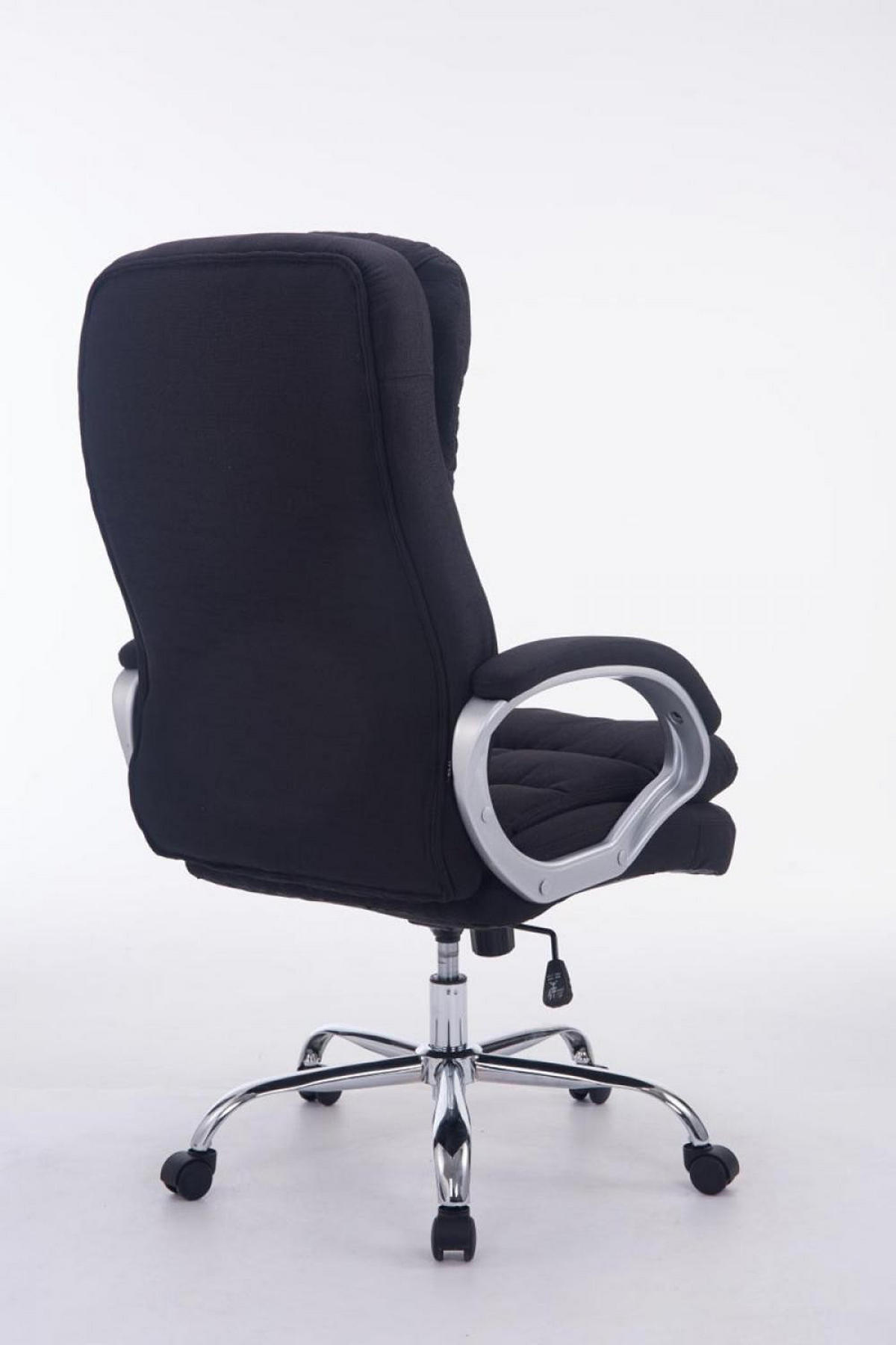 CHEFSESSEL Stoff schwarz - Chromfarben/Schwarz, Textil/Metall (68/116/77cm) - CLP