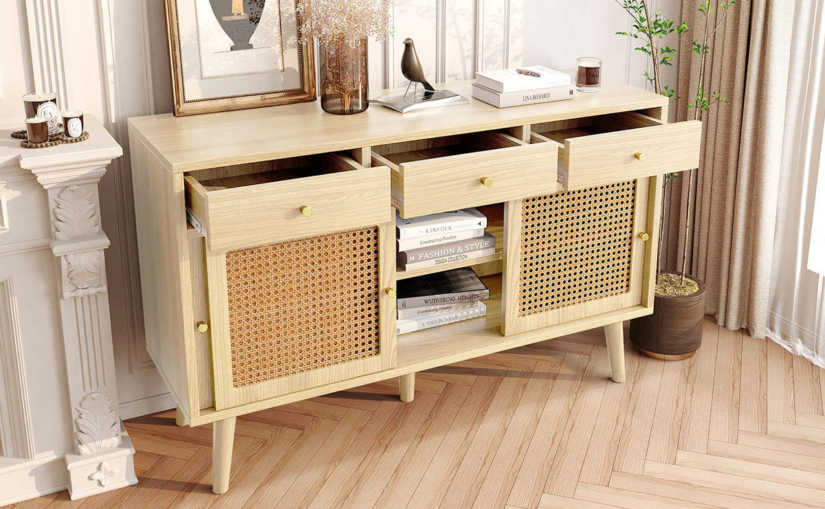 SIDEBOARD Hellbraun 120/40/78 cm - Braun, Holzwerkstoff (40/78/120cm) - Urban Meuble