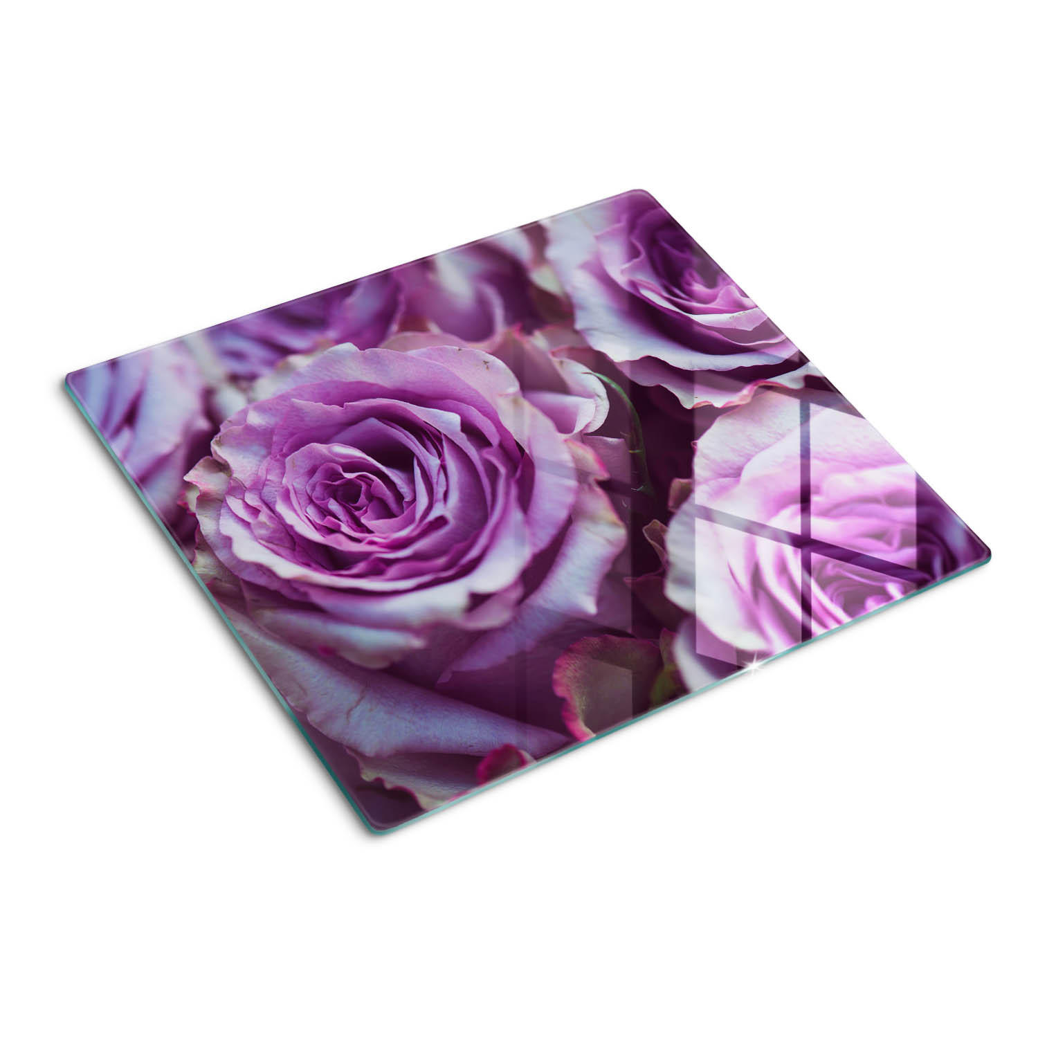 GLASPLATTE 60x52 cm Lila Rosen - Lila, Glas (60/0.4/52cm) - TULUP