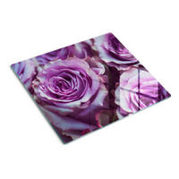 GLASPLATTE 60x52 cm Lila Rosen - Lila, Glas (60/0.4/52cm) - TULUP