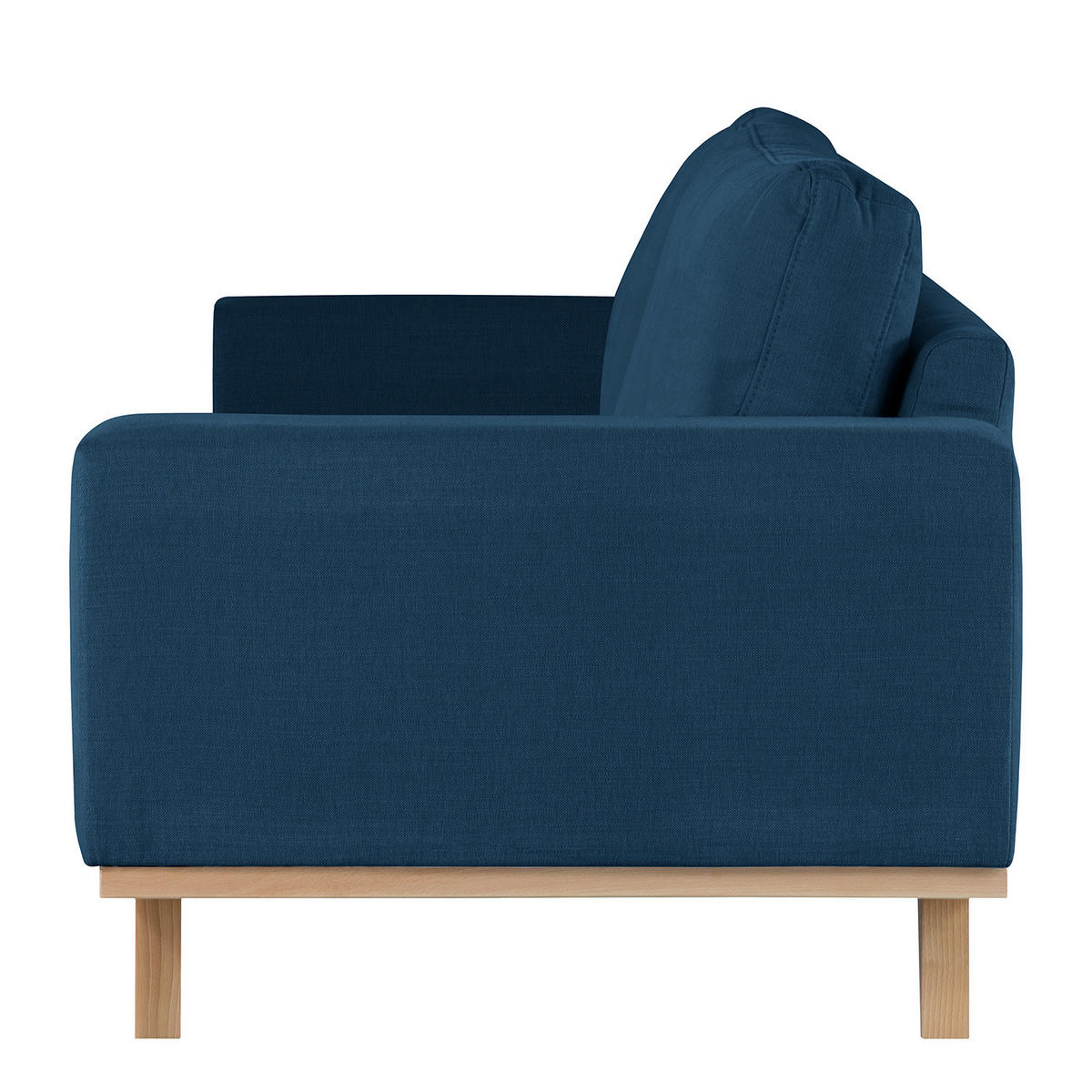 SESSEL - Blau/Buchefarben, Buchenholz/Textil (122/81/88cm) - home24
