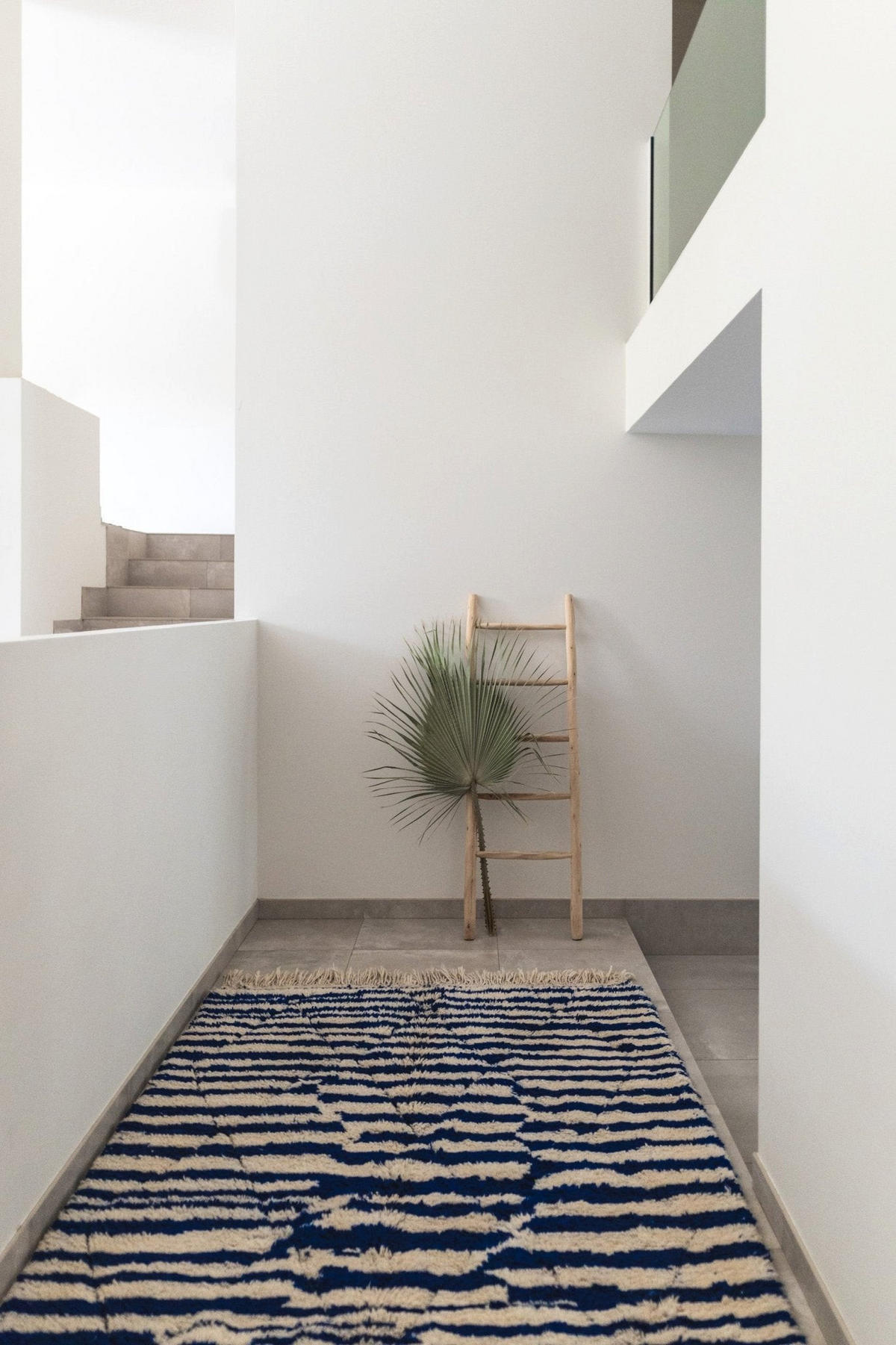 BERBERTEPPICH marokkanisch aus Bahia-Wolle blau - Blau, Naturmaterialien (250/350cm) - AFK Living