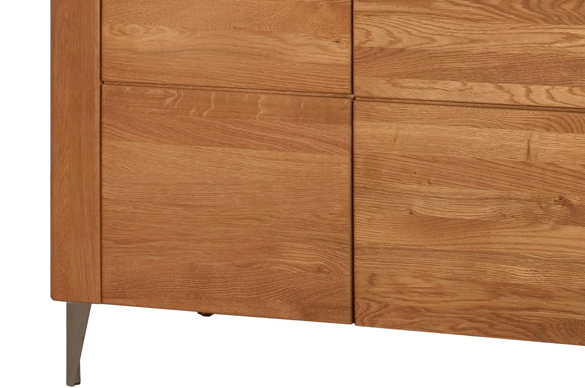 KOMMODE Latina Honig Eiche 155 / 42 / 91cm - Honigeiche/Braun, Holz/Metall (155/91/42cm) - Feldmann-Wohnen