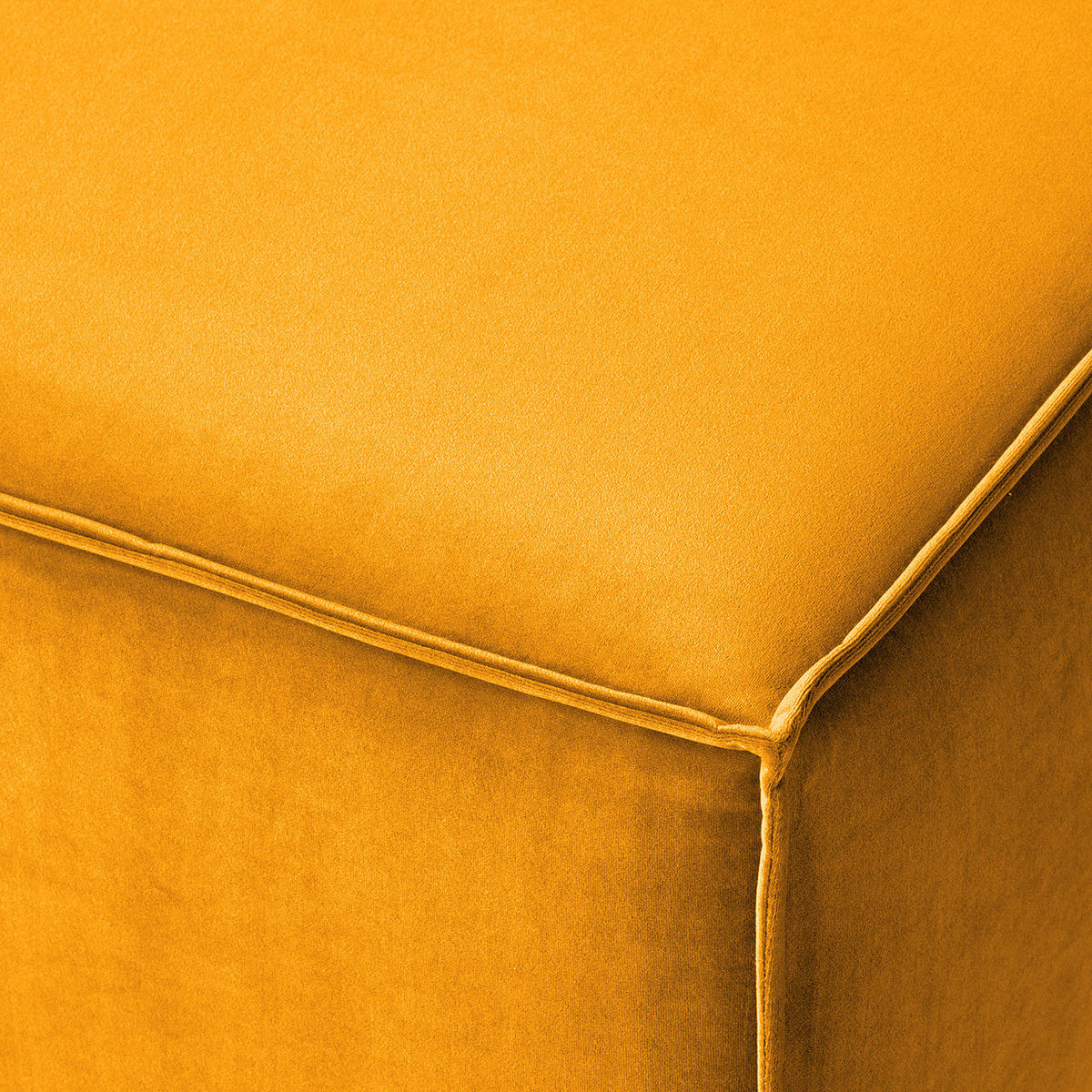 POLSTERHOCKER rechteckig - Gelb/Schwarz, Kunststoff/Textil (97/40/79cm) - home24