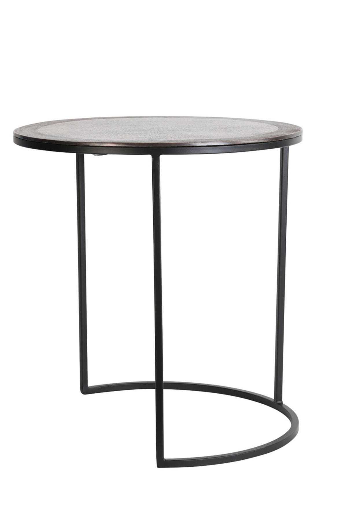 BEISTELLTISCH Talca Bronze Ø50/52 cm 2er-Set - Bronzefarben, Metall (50/50/52cm) - Light & Living