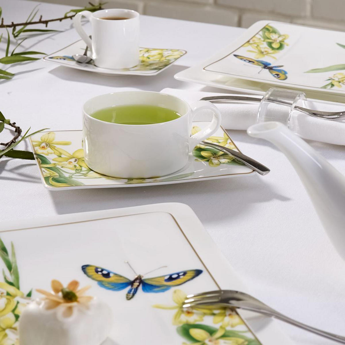 MOKKA- / ESPRESSOUNTERTASSEN Amazonia bunt 14 x 11 cm 6er Set - Multicolor, Keramik (1cm) - Villeroy & Boch