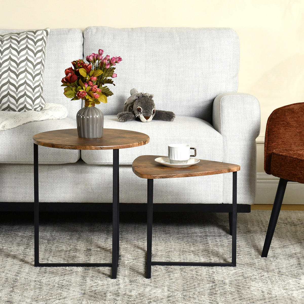 COUCHTISCH MDF in Braun - Braun, Holzwerkstoff (45/45/51cm) - Meubles Cosy