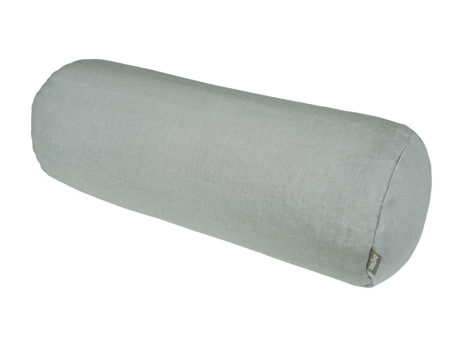 NACKENROLLENBEZUG reines Leinen stein-grau 40/15 cm - Grau, Naturmaterialien (15/40cm) - beties Heimtextil