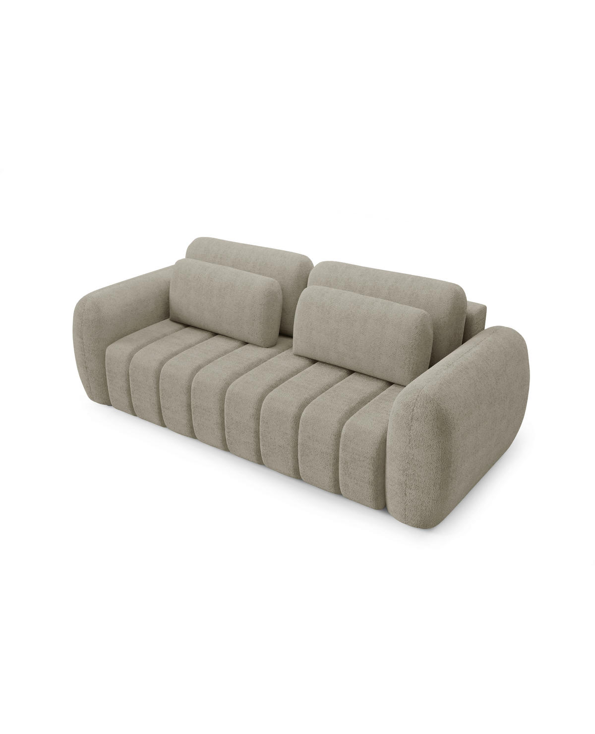 SCHLAFSOFA mit Bettkasten Premium Beige - Beige/Schwarz, Holz/Holzwerkstoff (266/95/110cm) - Furnisell