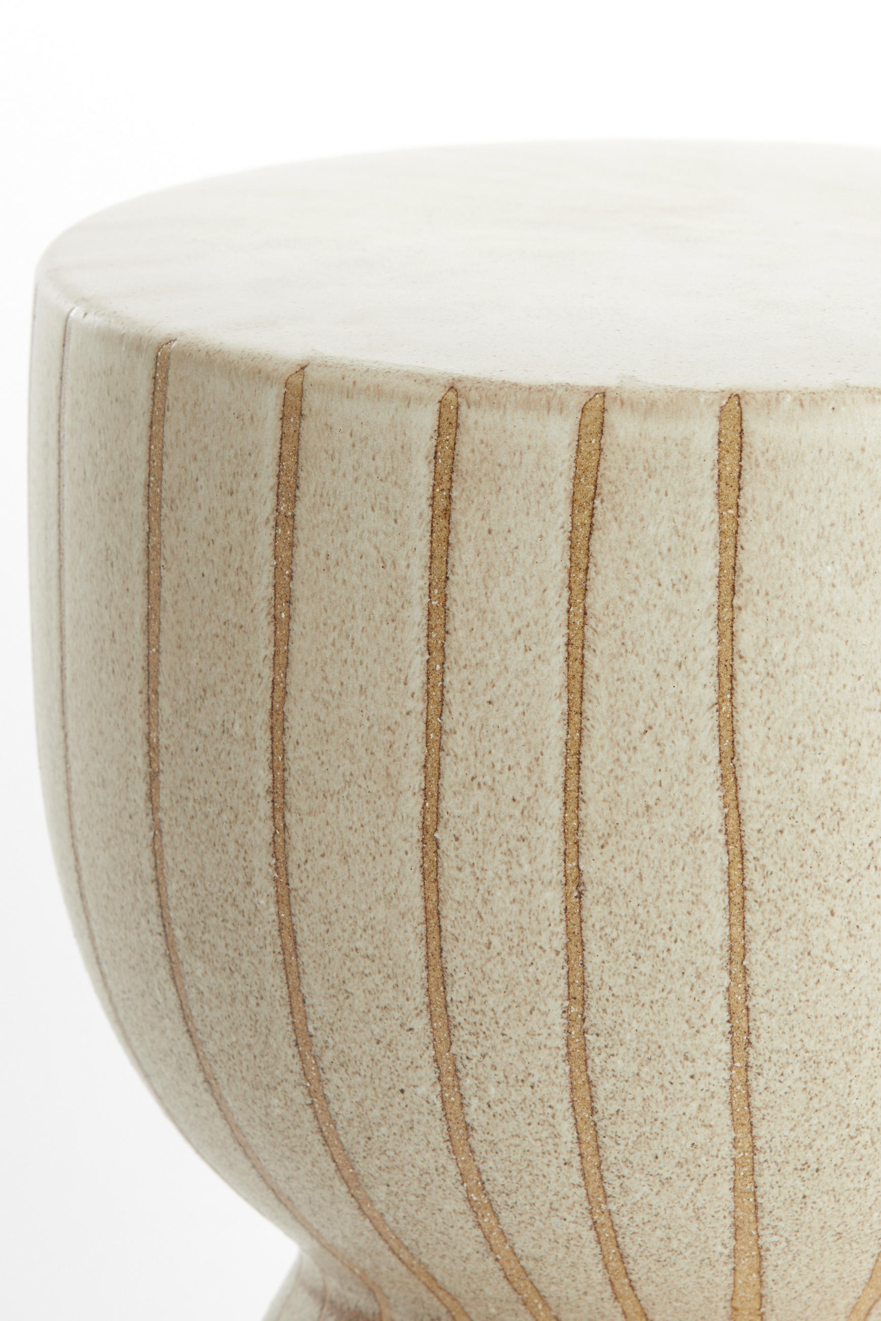 HOCKER Finca Braun Ø28,5/42 cm - Braun, Keramik (28.5/28.5/42cm) - Light & Living